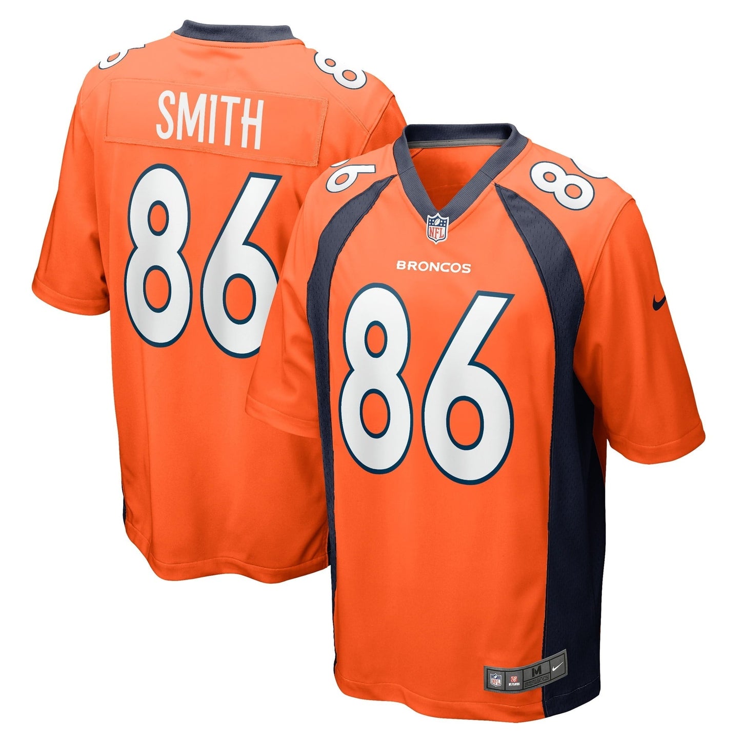 Men's Nike Vyncint Smith Orange Denver Broncos Game Player Jersey